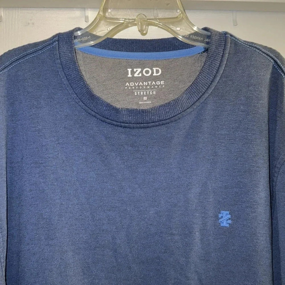 IZOD Advantage Performance Stretch Crew Neck Blue Sweater - Picture 2 of 6